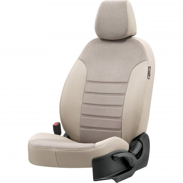 Otom V.w. Polo 2002-2009 Özel Üretim Koltuk Kılıfı London Design Bej - 2