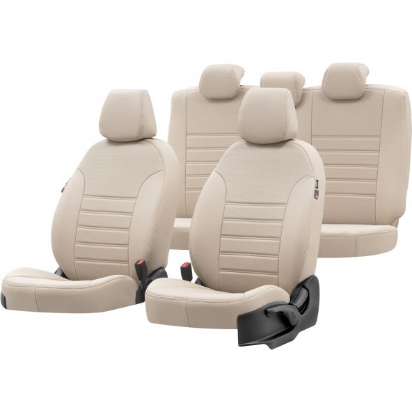 Otom Mitsubishi Lancer 2003-2007 Özel Üretim Koltuk Kılıfı New York Design Bej