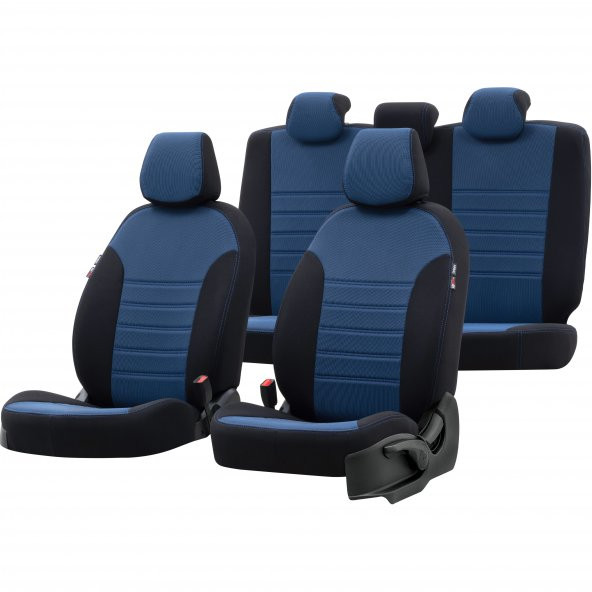 Otom Toyota Verso 2015-Sonrası 5+2 (7 Kişi) Özel Üretim Koltuk Kılıfı Original Design Mavi - Siyah