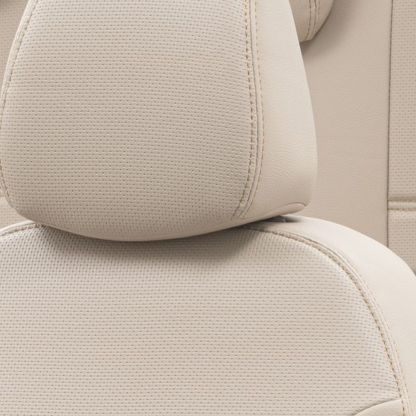Otom Mitsubishi L-200 2015-Sonrası Özel Üretim Koltuk Kılıfı New York Design Bej - 3