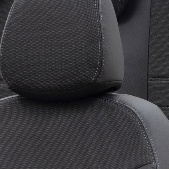 Otom Citroen C4 Cactus 2014-2019 Özel Üretim Koltuk Kılıfı Paris Design Füme - Siyah - 3
