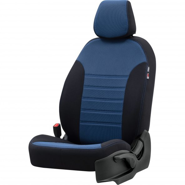 Otom Honda Civic 2006-2012 Özel Üretim Koltuk Kılıfı Original Design Mavi - Siyah - 2