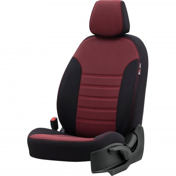 Otom Mercedes S Serisi 2005-2013 Özel Üretim Koltuk Kılıfı Original Design Kırmızı - Siyah - 2