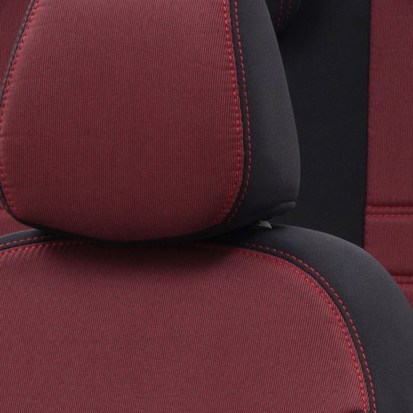 Otom Mercedes S Serisi 2005-2013 Özel Üretim Koltuk Kılıfı Original Design Kırmızı - Siyah - 3