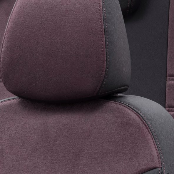 Otom Renault 11 Flash 1983-1995 Özel Üretim Koltuk Kılıfı Milano Degin Bordo - Siyah - 2