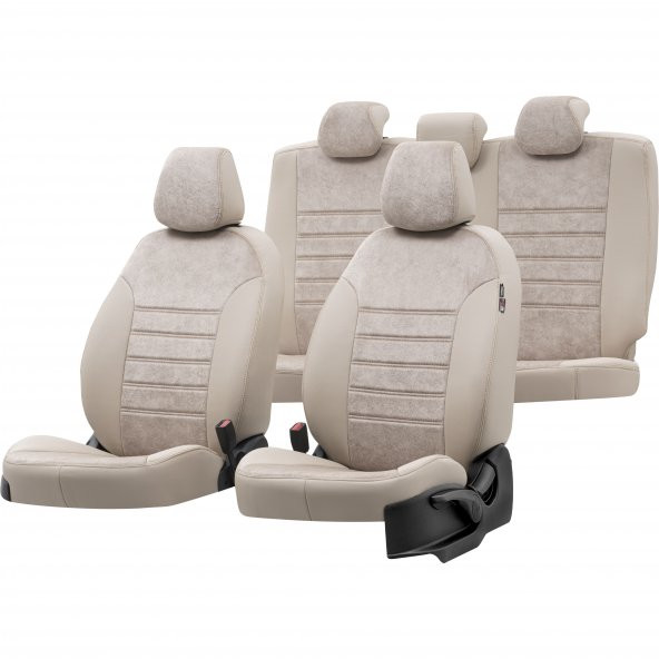 Otom Toyota Verso 2002-2009 6+1 (7 Kişi) Özel Üretim Koltuk Kılıfı Milano Design Bej ürün görseli