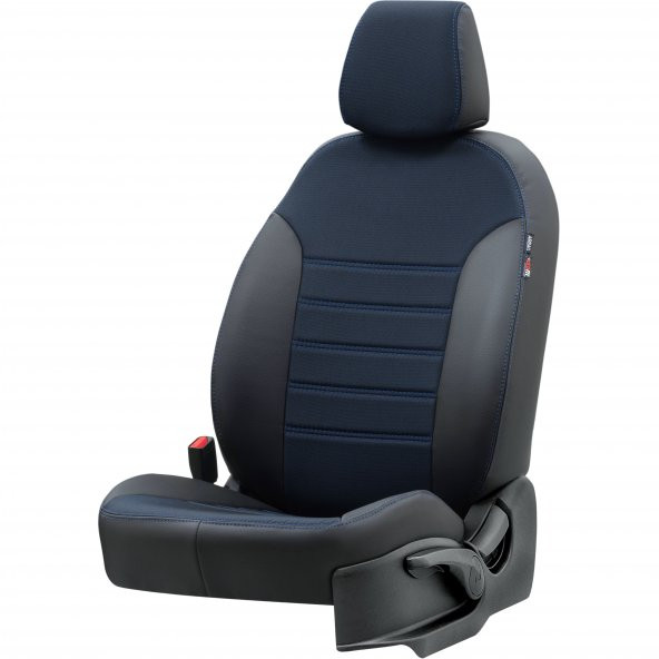 Otom Citroen Berlingo 1996-2008 Özel Üretim Koltuk Kılıfı Paris Design Mavi - Siyah