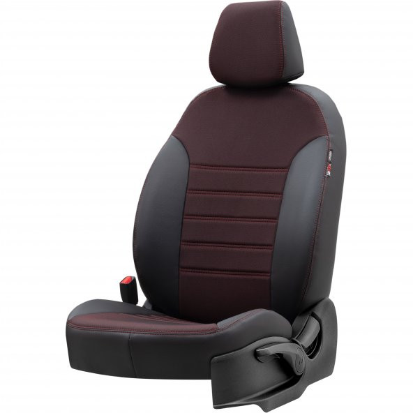 Otom Daihatsu Materia 2007-2010 Özel Üretim Koltuk Kılıfı Paris Design Kırmızı - Siyah - 2