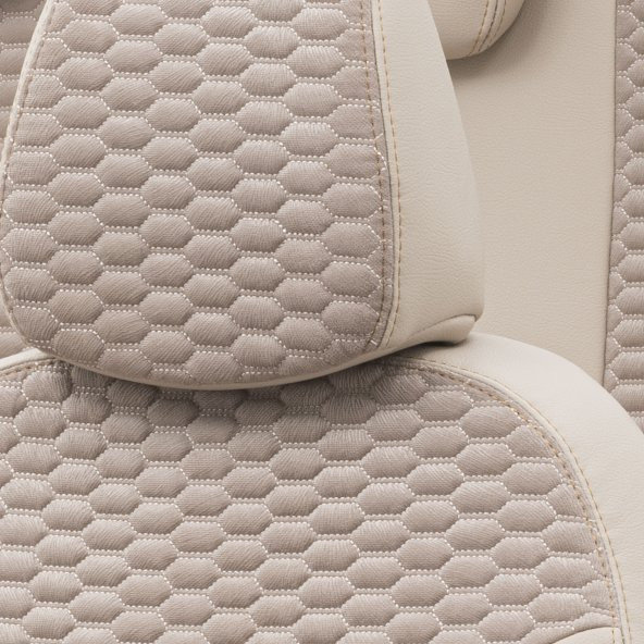 Otom Store V.w. Transporter T-6 8+1 (9 Kişi) 2015-Sonrası Özel Üretim Koltuk Kılıfı Tokyo Design Tay Tüyü Bej ürün görseli 1