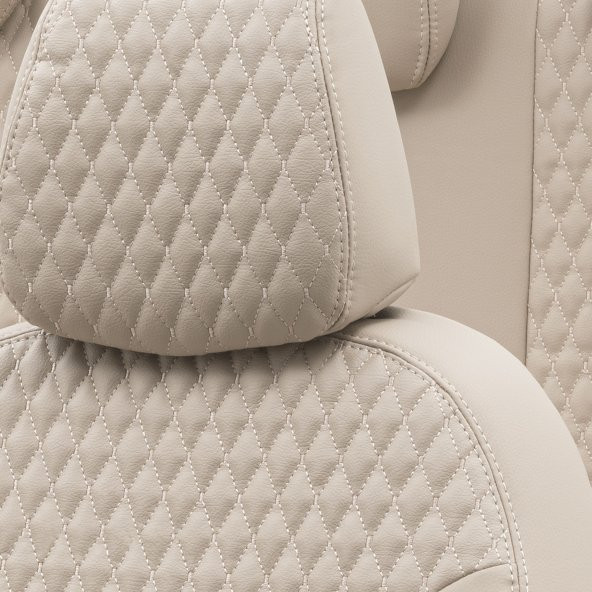 Otom Ford Mondeo 2007-2014 Özel Üretim Koltuk Kılıfı Amsterdam Design Deri Bej - Resim 2