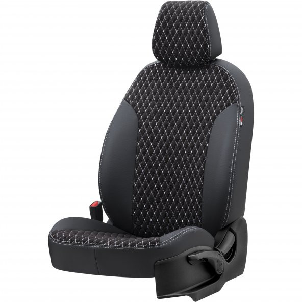 Otom Ford Mondeo 1993-2001 Özel Üretim Koltuk Kılıfı Amsterdam Design Tay Tüyü Siyah - Beyaz