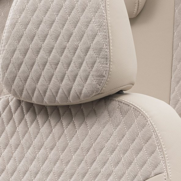 Otom Toyota Verso 2015-Sonrası 5 2 (7 Kişi) Özel Üretim Koltuk Kılıfı Amsterdam Design Tay Tüyü Bej - 3