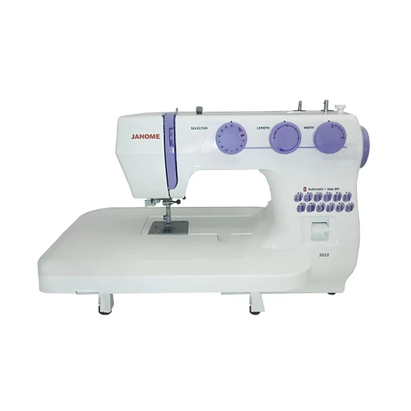 Janome 3022 Dikiş Makinesi | Uzatma Tablalı | Ev Tipi Dikiş Makinesi | Aile Tipi Dikiş Makinesi | İlik Dahil 23 Değişik Dikiş Ve Desen | 5mm Genişliğinde Zikzak Yapabilme | 4mm Dikiş Adım Ayarı - 2