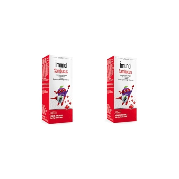 İmunol Sambucus Şurup 150 Ml 2'Li PAKET (SKT:12/2024)
