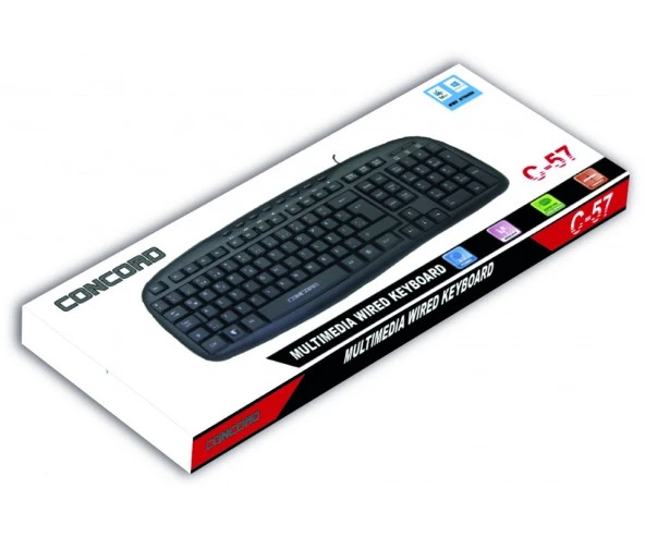Concord C-57 Multimedya Kablolu Q Klavye - 2