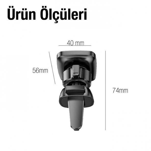Coofbe Araç İçi Havalandırma Girişli Manyetik Mıknatıslı Telefon Tutucu, Titremez Düşmez Car Holder - 5
