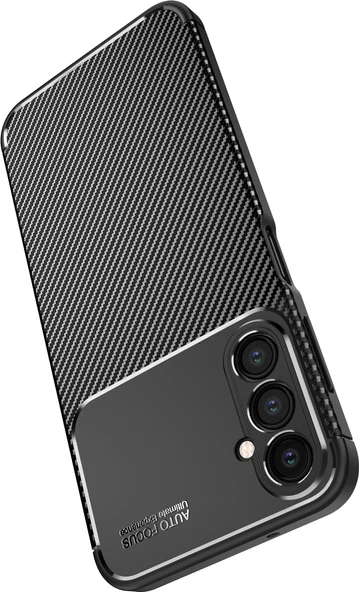 Vendas Samsung Galaxy A54 Uyumlu Deep Dizayn Auto Focus Tasarımlı Karbon Dizayn Silikon Kılıf - 6
