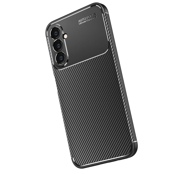 Vendas Samsung Galaxy A54 Uyumlu Deep Dizayn Auto Focus Tasarımlı Karbon Dizayn Silikon Kılıf - 5