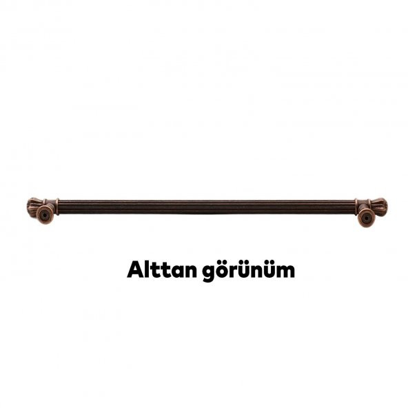 Çekmece Dolap Kapak Kulpu Kulbu 192 mm Antik Bakır Metal Kulp - 5