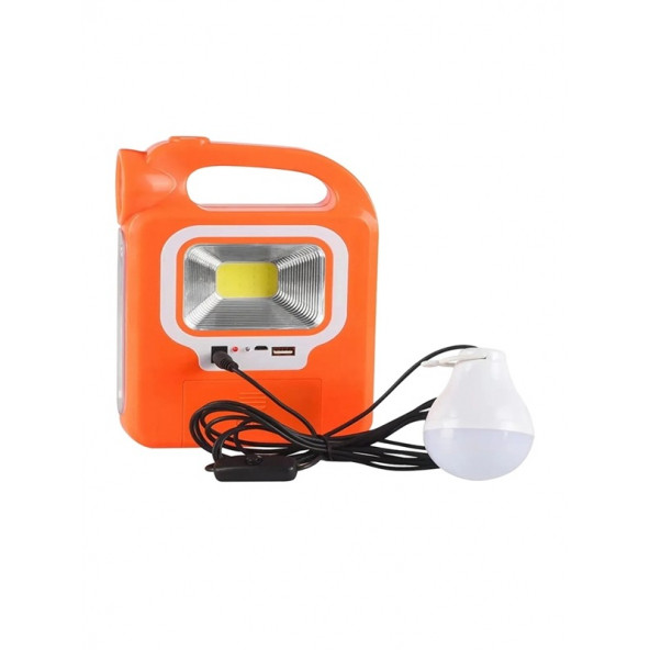 HB-6399 Güneş Enerjili Panelli Aydınlatma Sistemi Kamp Acil Durum Lambası Powerbank Özellikli + Ampul - 4