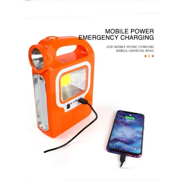 HB-6399 Güneş Enerjili Panelli Aydınlatma Sistemi Kamp Acil Durum Lambası Powerbank Özellikli + Ampul - 5