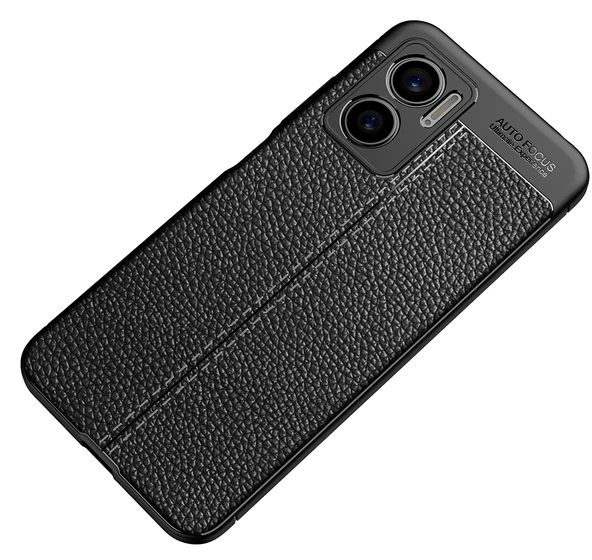Vendas Xiaomi Redmi Note 11E Uyumlu Deri Desenli Niss Dikiş Tasarımlı Darbe Dirençli Silikon Kılıf - 7