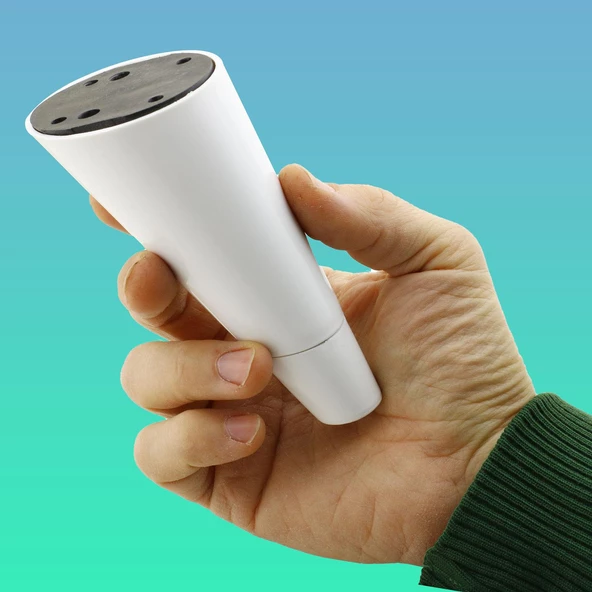 Konik Lüks Mobilya Kanepe Sehpa Tv Ünitesi Koltuk Ayağı 12 Cm Beyaz Ayakları - 5