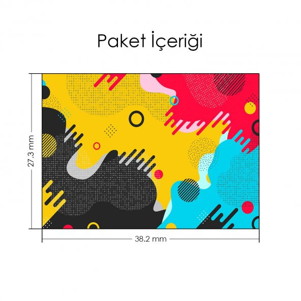 CMYK Memphis Desen Notebook Sticker, Laptop sticker,, Hp Sticker, Asus Sticker, 15.6 inç Sticker - 2