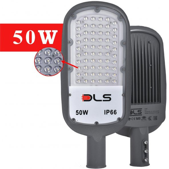 50W Led Yol Sokak Armatür DLS Park Bahçe Çevre Site Bina Dış Mekan Lamba Aydınlatma Ledli Sokak Armatürü - 2