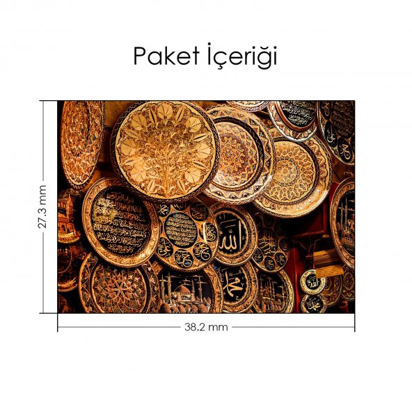 İslami İşlemeli Tabaklar Notebook Sticker, Laptop sticker,, Hp Sticker, Asus Sticker, 15.6 inç Sticker - 2