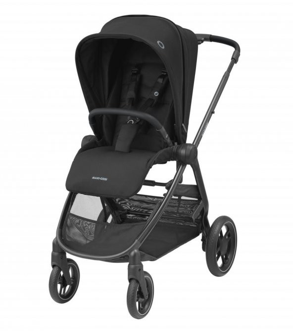 Maxi Cosi Street+ Ekstra Portbebeli Seyhat Sistem Olabilen Tek Elle Katlanabilen Doğumdan İtibaren Kullanılabilen Bebek Arabası Essential Black