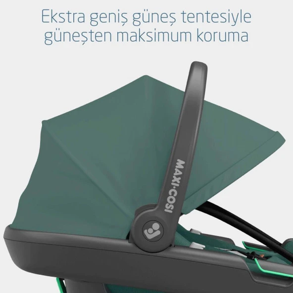 Maxi-Cosi Coral 360 Dönebilir Yatabilir 2'si Bir Arada Modüler Ana Kucağı ve Oto Koltuğu Essential Green - 4