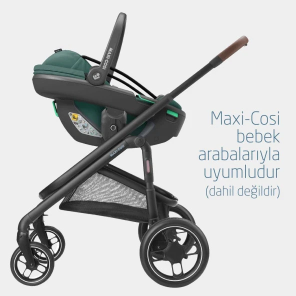 Maxi-Cosi Coral 360 Dönebilir Yatabilir 2'si Bir Arada Modüler Ana Kucağı ve Oto Koltuğu Essential Green - 5