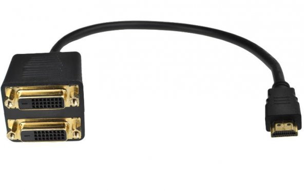 HDMI to 2x 24+5 DVI Kaliteli Splitter Kablo - 1
