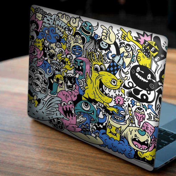 Doodle-6 Notebook Sticker, Laptop sticker,, Hp Sticker, Asus Sticker, 15.6 inç Sticker