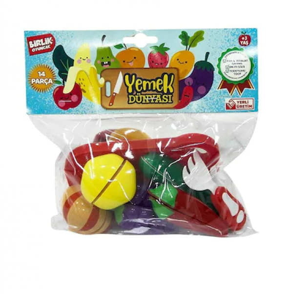 Birli Oyuncak URT007 PVC 5 Meyveli Kesilebilen Sebze Meyve