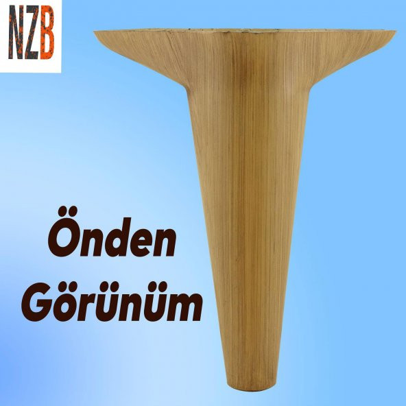 Lüks Mobilya Kanepe Sehpa TV Ünitesi Koltuk Ayağı 18 cm Açık Kahverengi Desenli Baza Ayak - 6