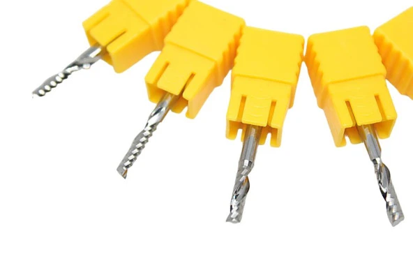 Gravür Tek Kenarlı Freze Bıçağı Spiral Akrilik Kesme 2x8mm - 3