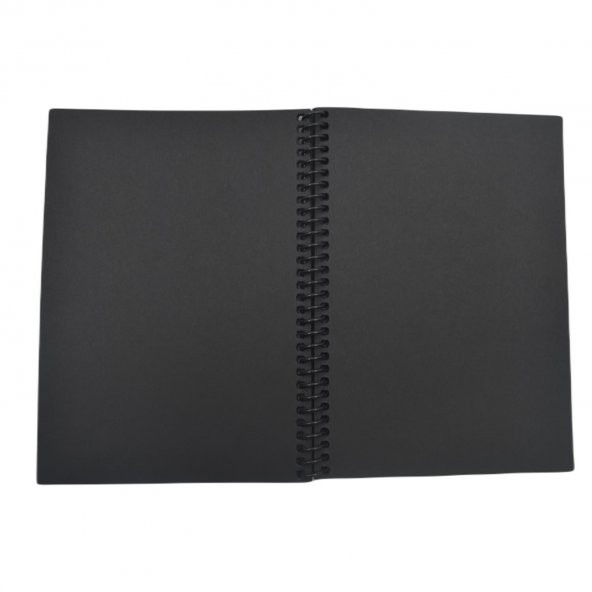Gürmat 17x24 Siyah Yapraklı Defter Spiralli 40 Yaprak - 2