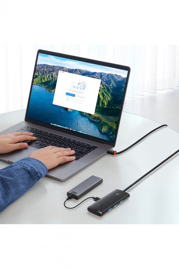 Lite Series 4 Portlu Type-c To Usb 3.0 Hub Adaptör 25cm Siyah - 3