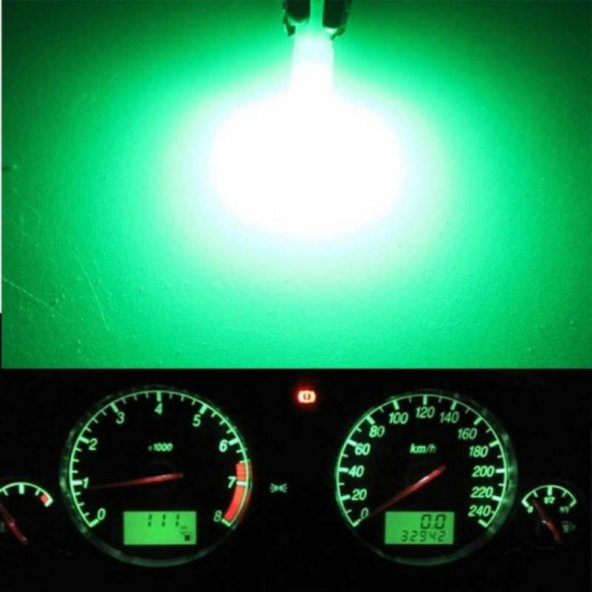 SAYTES T5 Led Oto Kilometre Kadran  Klima Teyp Çakmaklık Ambiyans Aydınlatma Ampulü Yeşil - 1