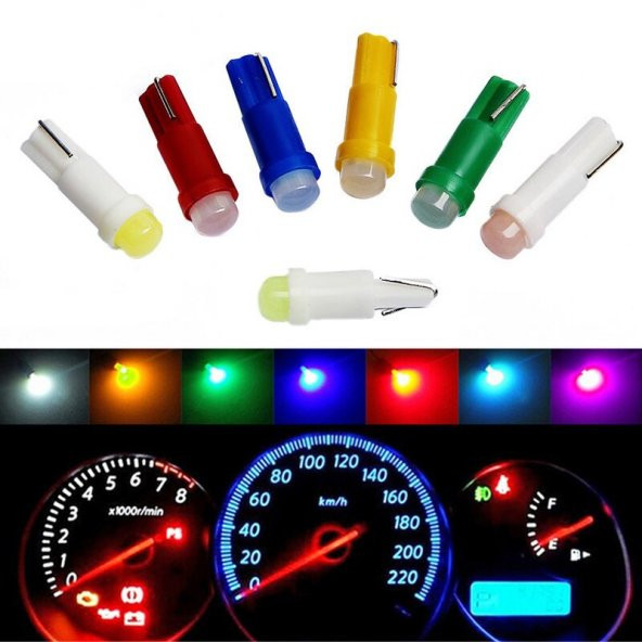 SAYTES T5 Led Oto Kilometre Kadran  Klima Teyp Çakmaklık Ambiyans Aydınlatma Ampulü Yeşil - 4