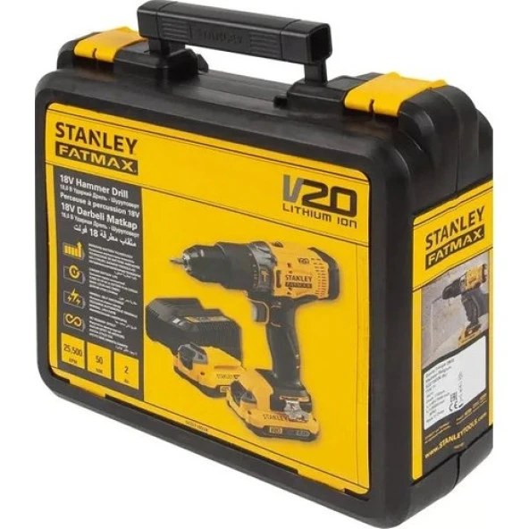 Stanley Fatmax SCD718D2K 18V 2.0AH V20 Çift Akülü Darbeli Matkap - 3
