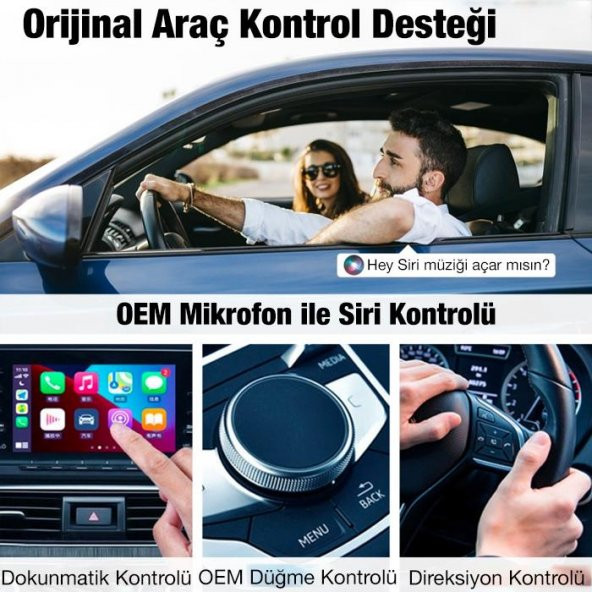 Coofbe Araç İçi İphone Cihazlar İçin Kablosuz Apple CAR PLAY Adaptörü, Wireless Carplay Çevirici - 4