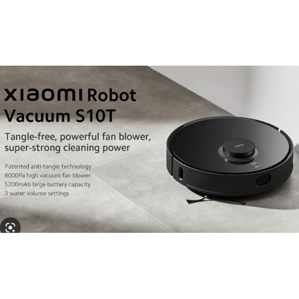 XIAOMI ROBOT VACUUM S10T SÜPÜRGE SİYAH