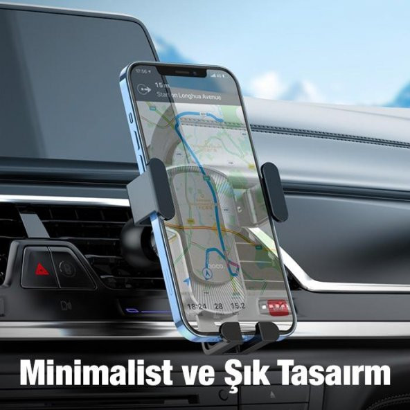 Coofbe Araç İçi Havalandırma Girişli Titremez Telefon Tutucu, Gravity Minimalist Yerçekimi Tutucu - 4