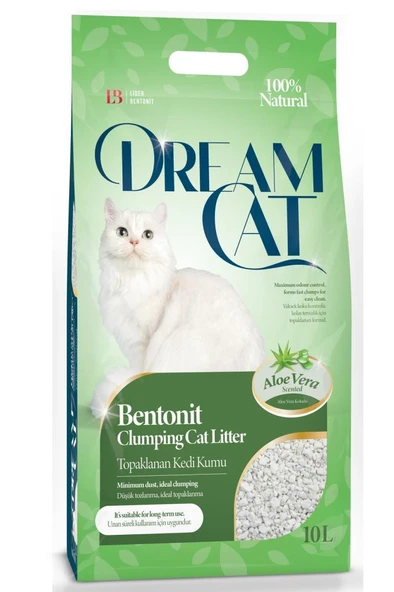 Dream Cat Aloe vera Topaklanan Kedi Kumu 10 Lt