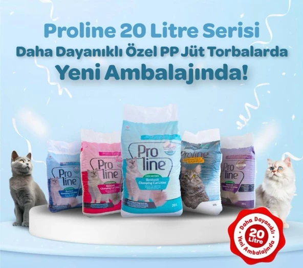 Proline Bentonit Pudralı İnce Kedi Kumu 20 LT - 2