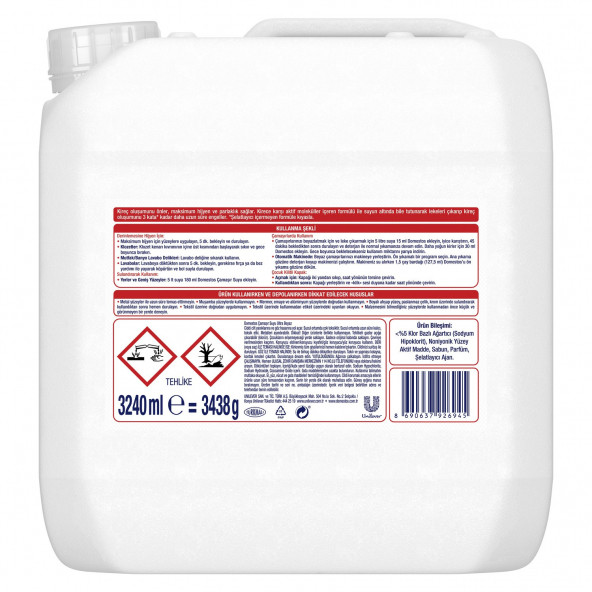 Domestos Ultra Çamaşır Suyu Kar Beyazı 3,5 Kg - 2