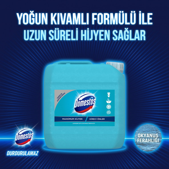 Domestos Okyanus Ferahlığı Yoğun Kıvamlı Çamaşır Suyu 3240 ML - 3
